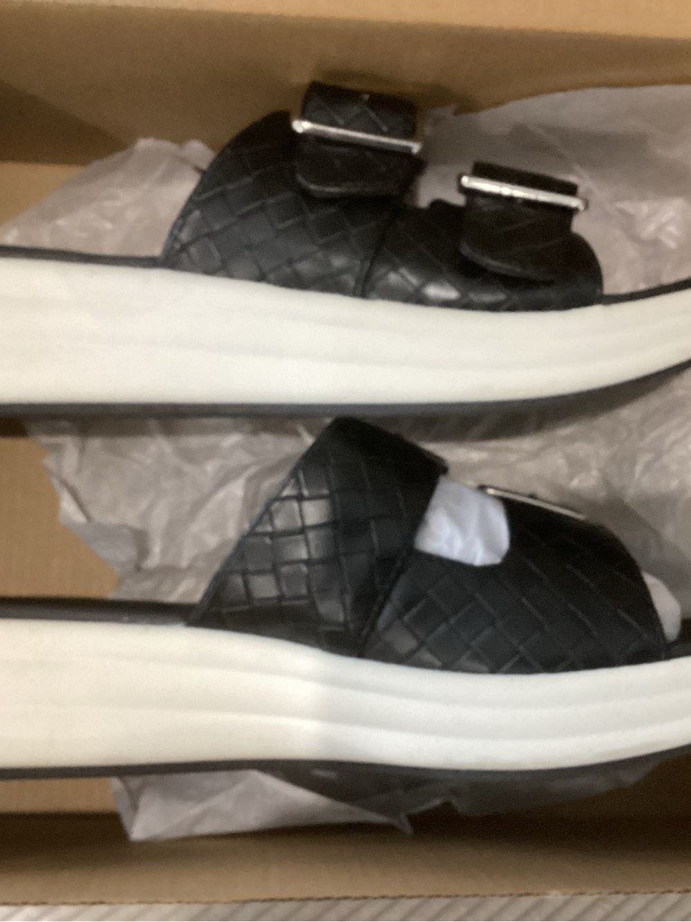 Clarks Black Drift Buckle Slide Sandals 8.5 - Picture 5 of 5